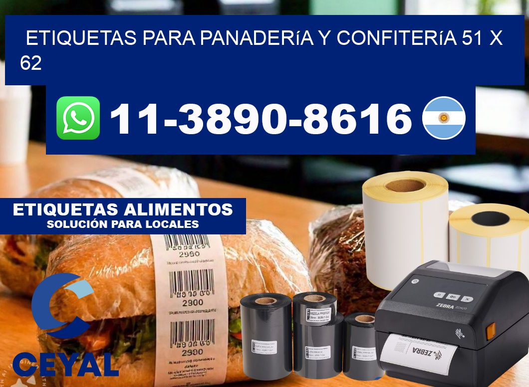 etiquetas para Panadería y confitería 51 x 62