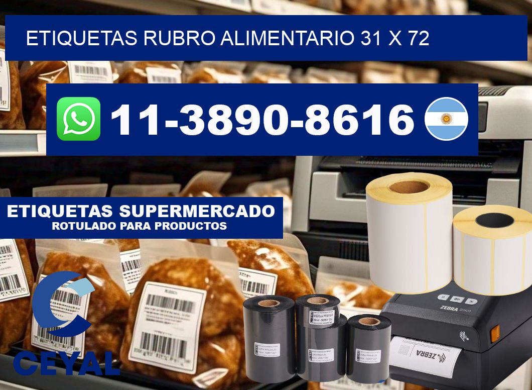 etiquetas rubro alimentario 31 x 72