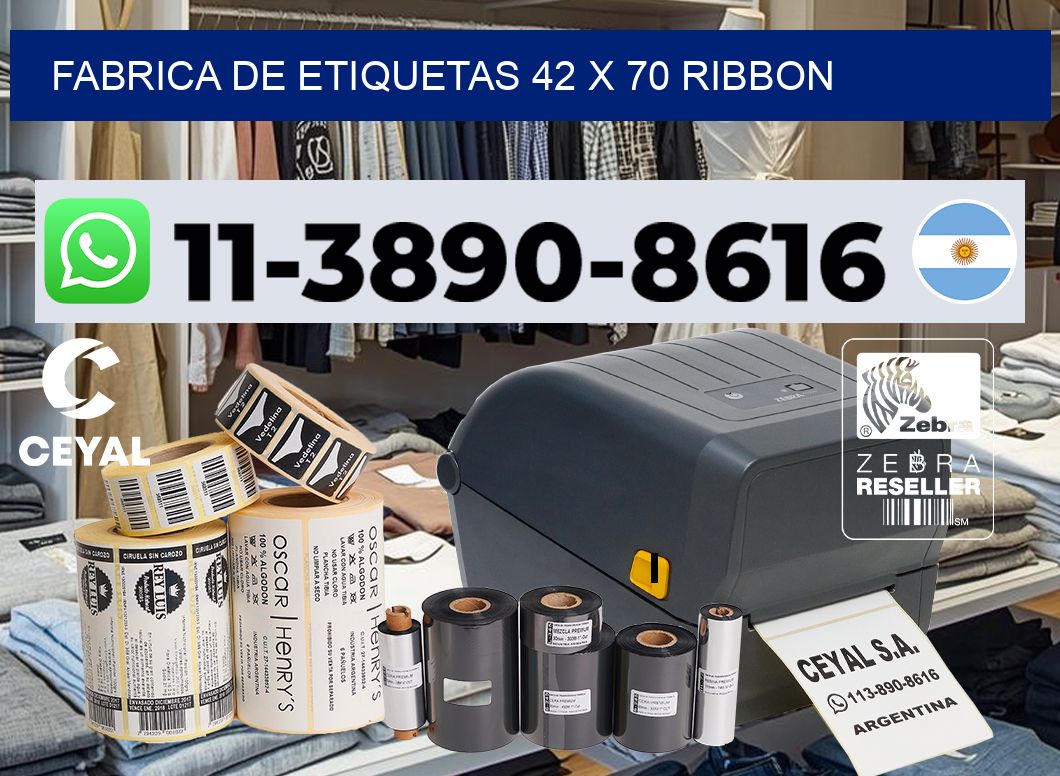 fabrica de etiquetas 42 x 70 ribbon