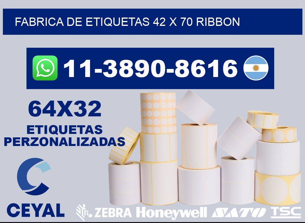 fabrica de etiquetas 42 x 70 ribbon