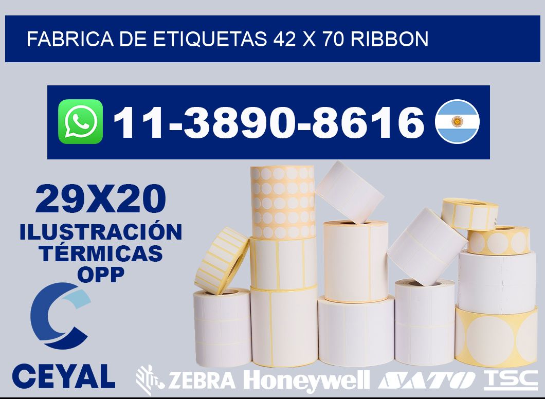 fabrica de etiquetas 42 x 70 ribbon