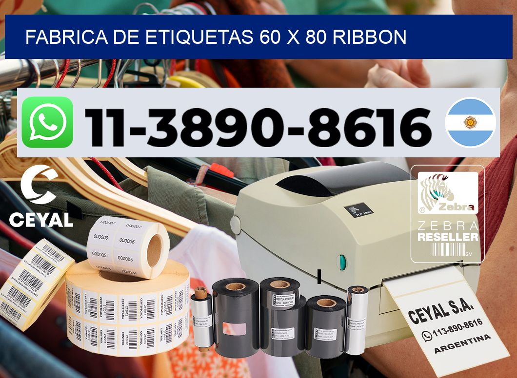 fabrica de etiquetas 60 x 80 ribbon
