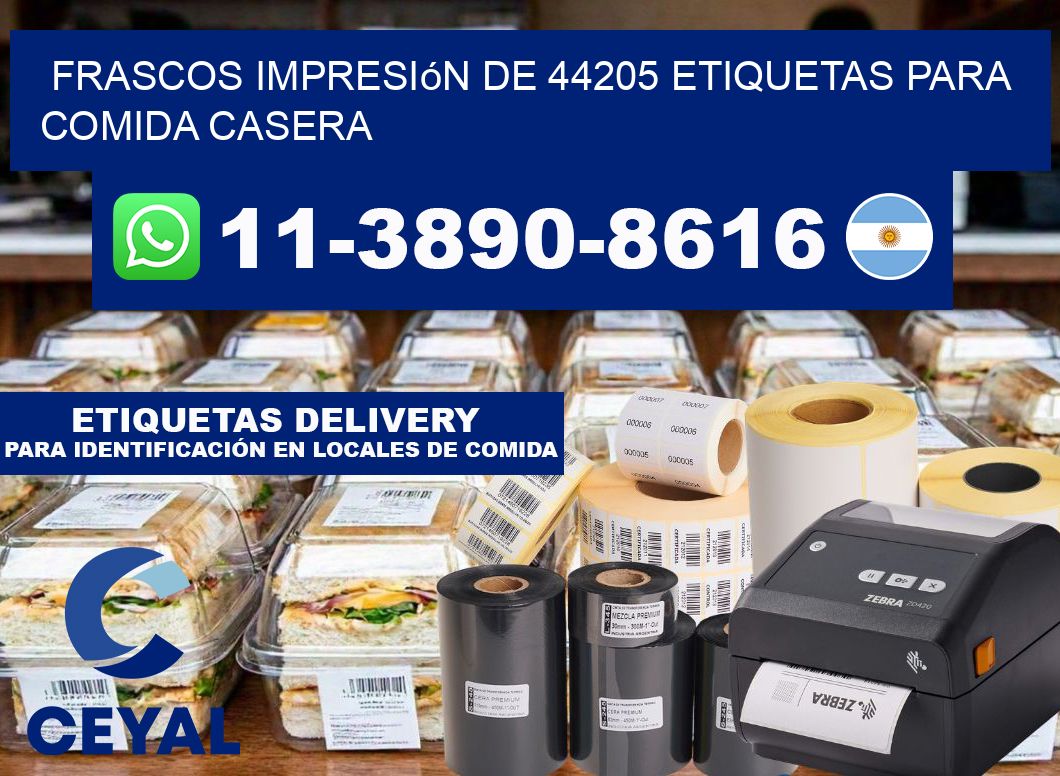 frascos impresión de 44205 etiquetas para comida casera