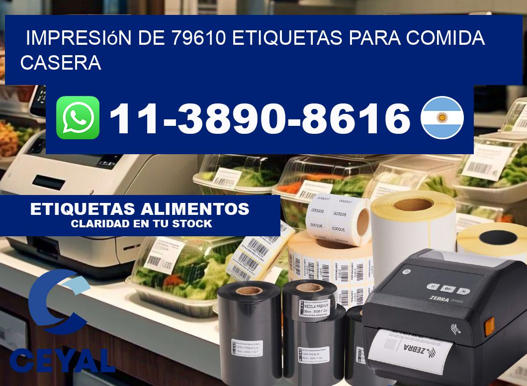 impresión de 79610 etiquetas para comida casera