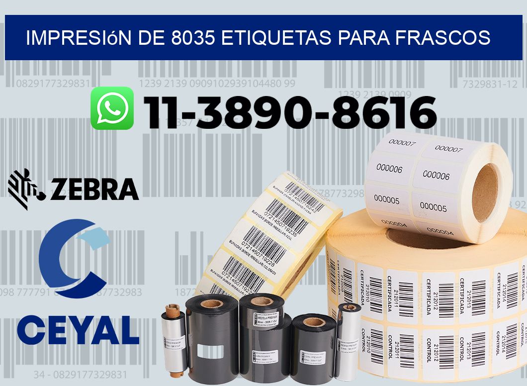 impresión de 8035 etiquetas para frascos