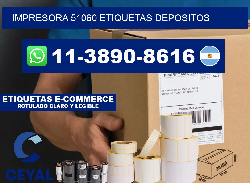 impresora 51060 etiquetas depositos