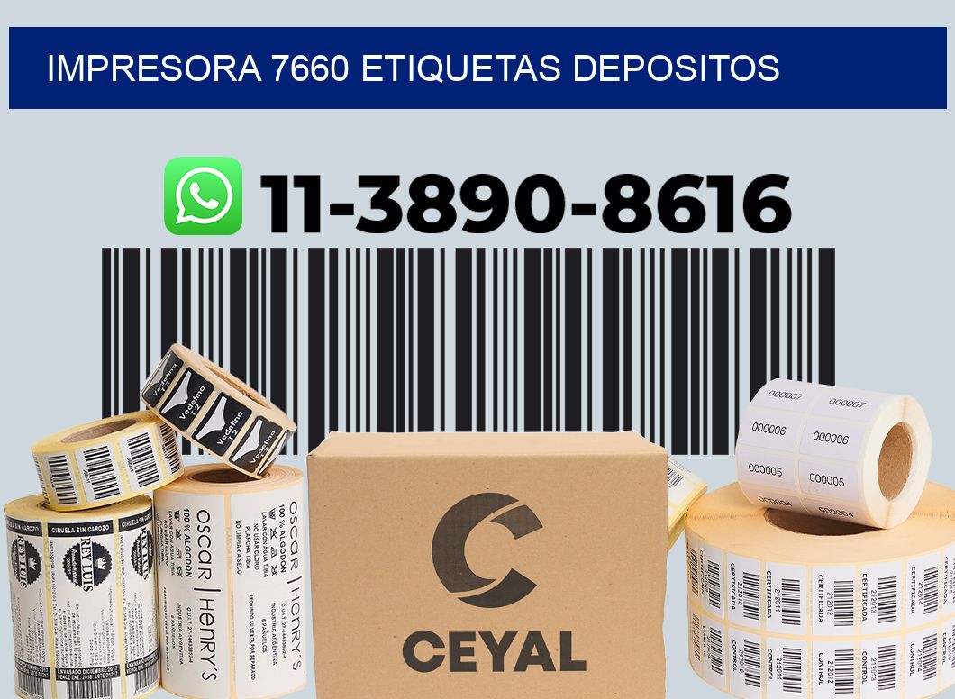 impresora 7660 etiquetas depositos