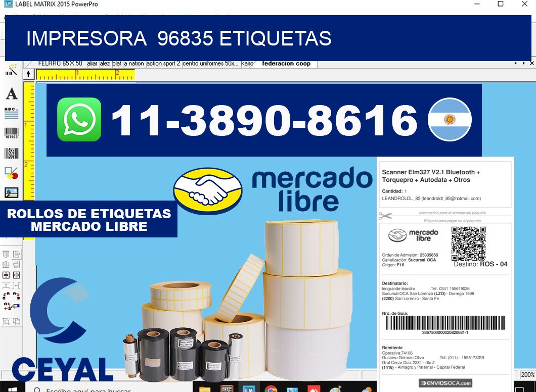 impresora 96835 etiquetas