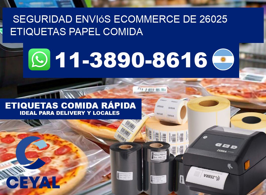 seguridad enviós ecommerce de 26025 etiquetas papel comida