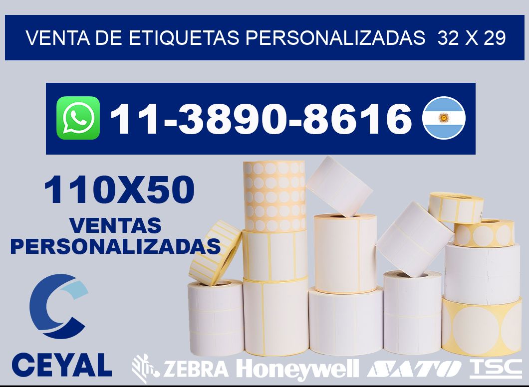 venta de etiquetas personalizadas  32 x 29