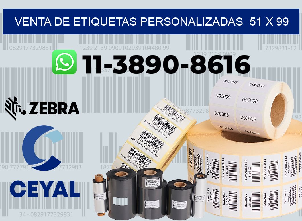 venta de etiquetas personalizadas  51 x 99