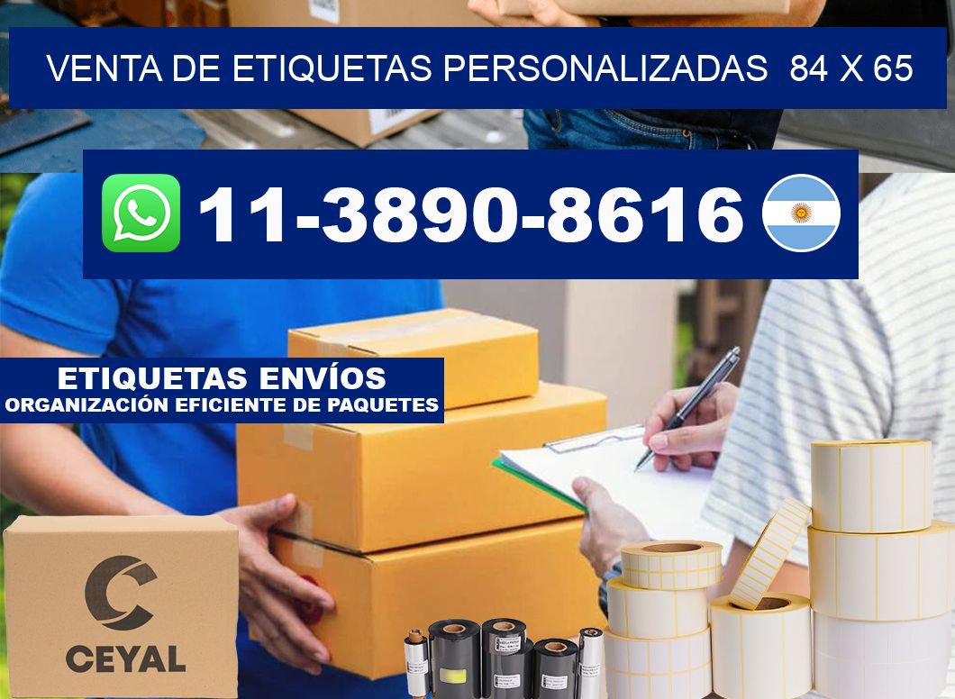 venta de etiquetas personalizadas  84 x 65