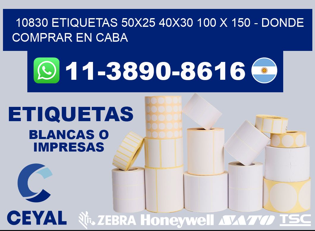 10830 etiquetas 50x25 40x30 100 x 150 - Donde Comprar en Caba