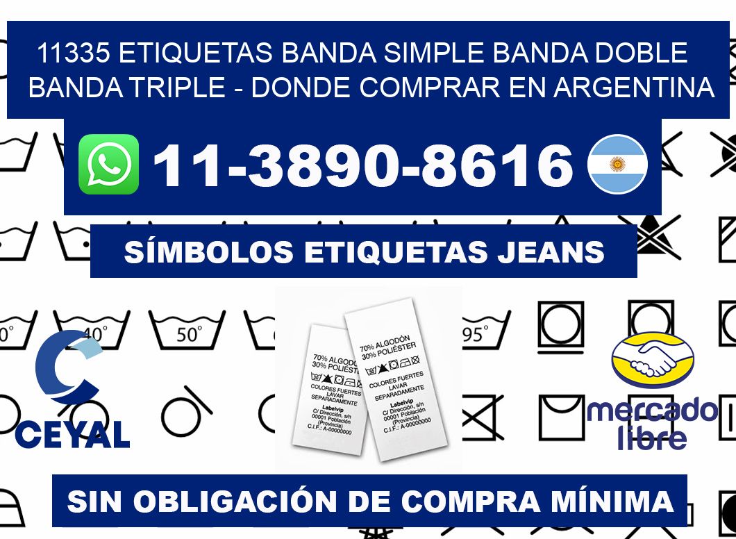 11335 etiquetas banda simple banda doble banda triple - Donde Comprar en Argentina