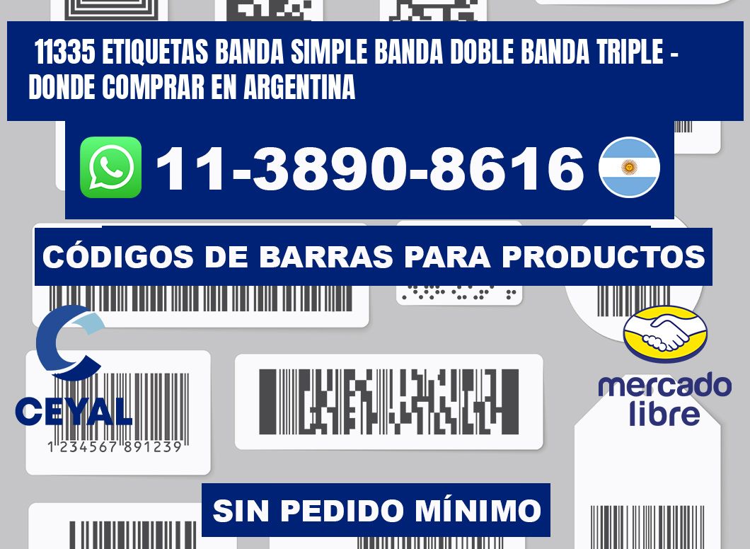 11335 etiquetas banda simple banda doble banda triple - Donde Comprar en Argentina