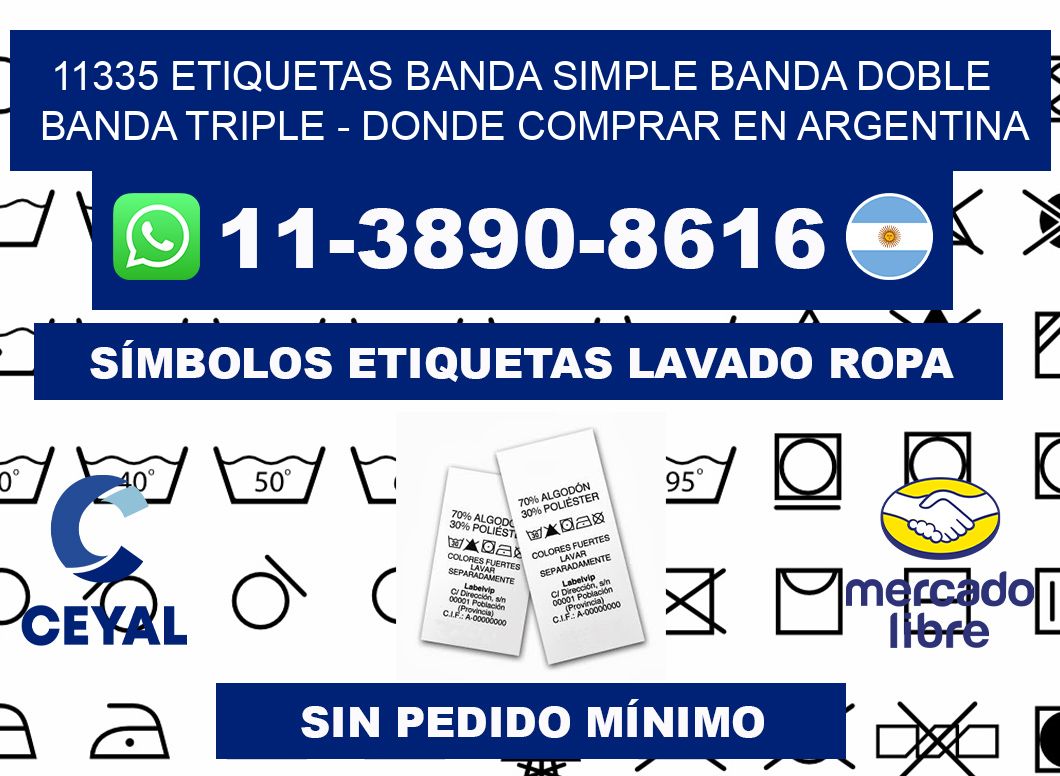 11335 etiquetas banda simple banda doble banda triple - Donde Comprar en Argentina