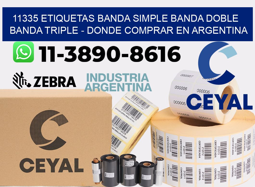 11335 etiquetas banda simple banda doble banda triple - Donde Comprar en Argentina