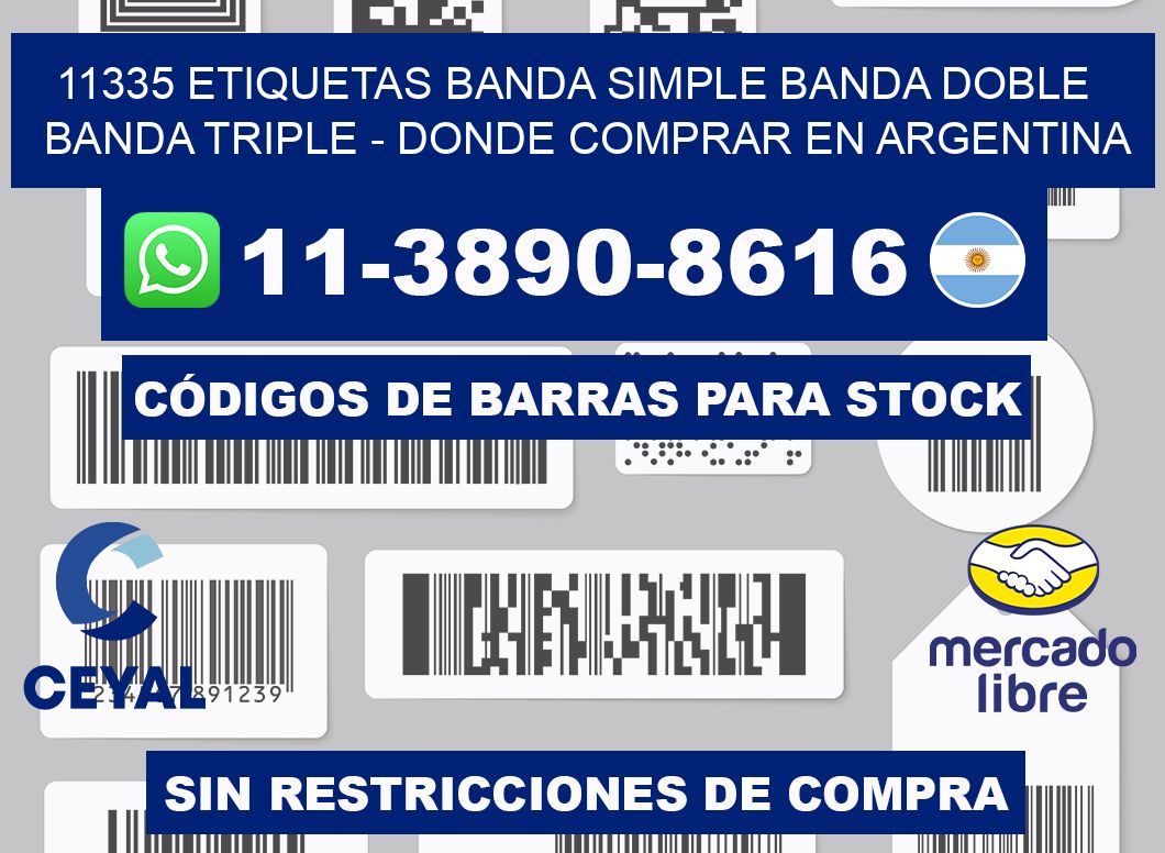 11335 etiquetas banda simple banda doble banda triple - Donde Comprar en Argentina