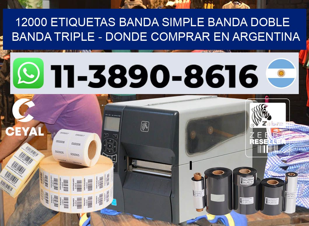 12000 etiquetas banda simple banda doble banda triple – Donde Comprar en Argentina