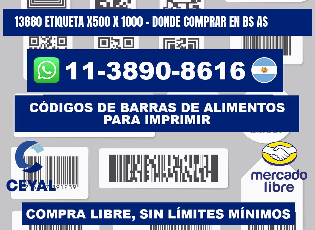 13880 etiqueta x500 x 1000 - Donde Comprar en bs as