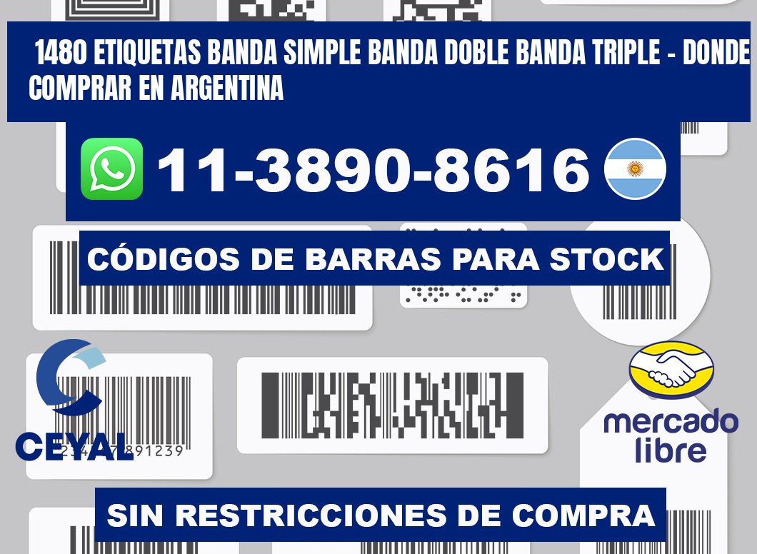 1480 etiquetas banda simple banda doble banda triple - Donde Comprar en Argentina