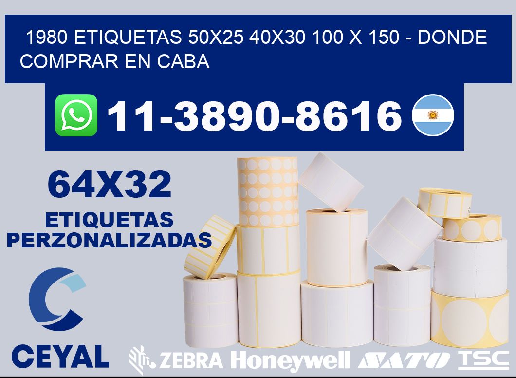 1980 etiquetas 50x25 40x30 100 x 150 - Donde Comprar en Caba