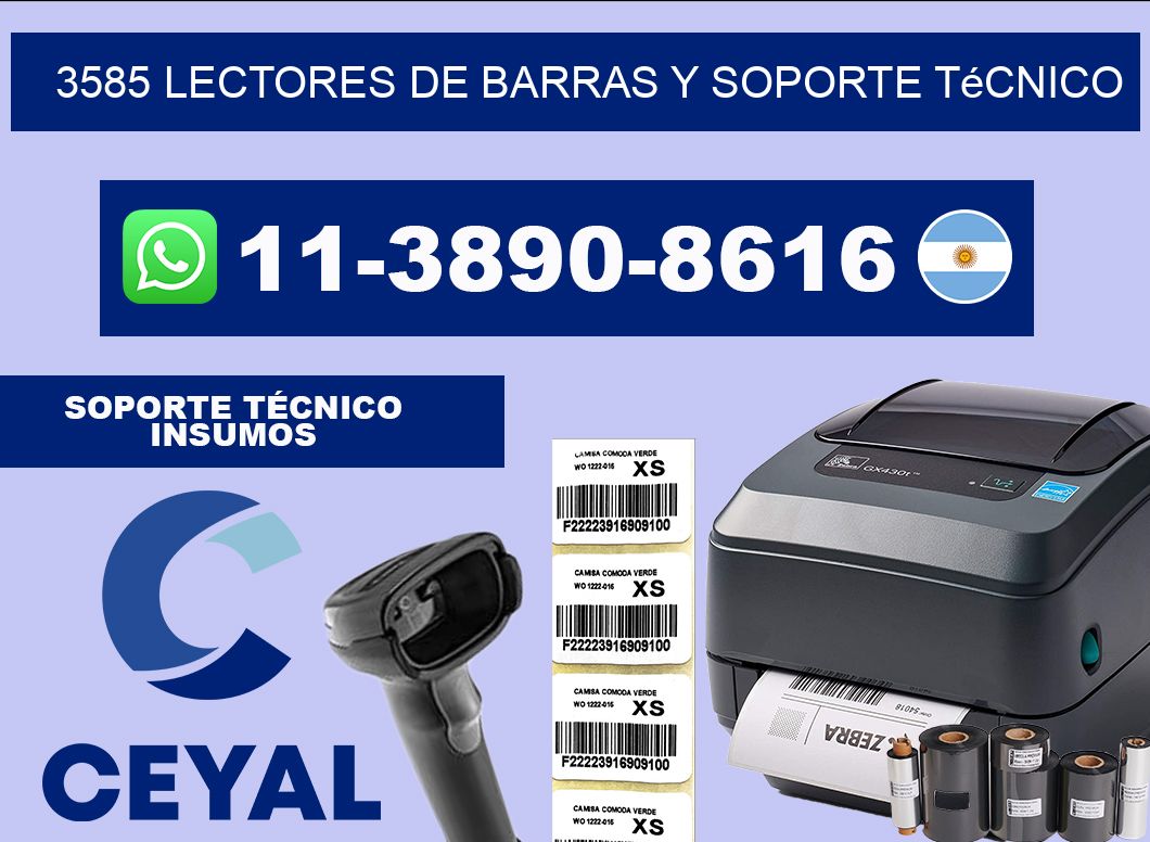 3585 Lectores de barras y Soporte Técnico