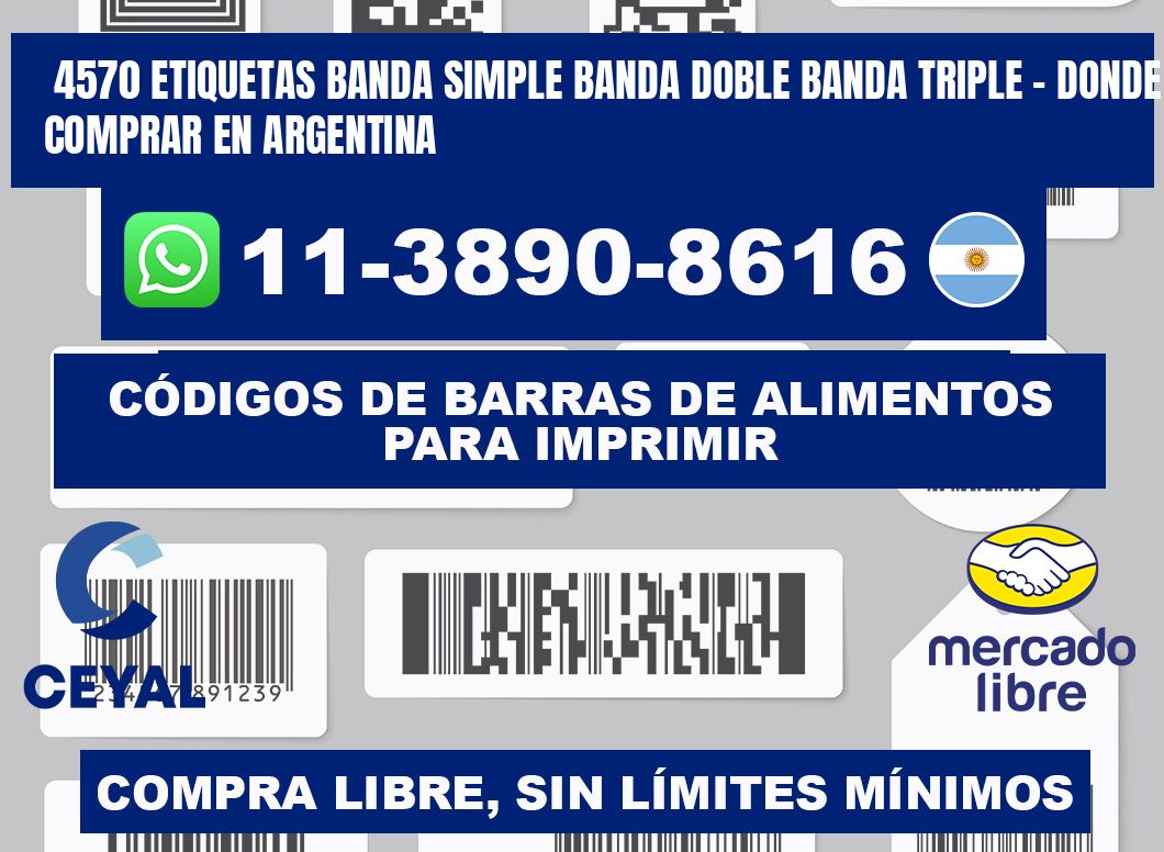 4570 etiquetas banda simple banda doble banda triple - Donde Comprar en Argentina