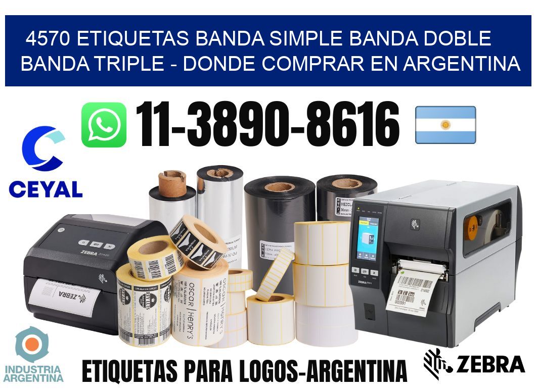 4570 etiquetas banda simple banda doble banda triple - Donde Comprar en Argentina