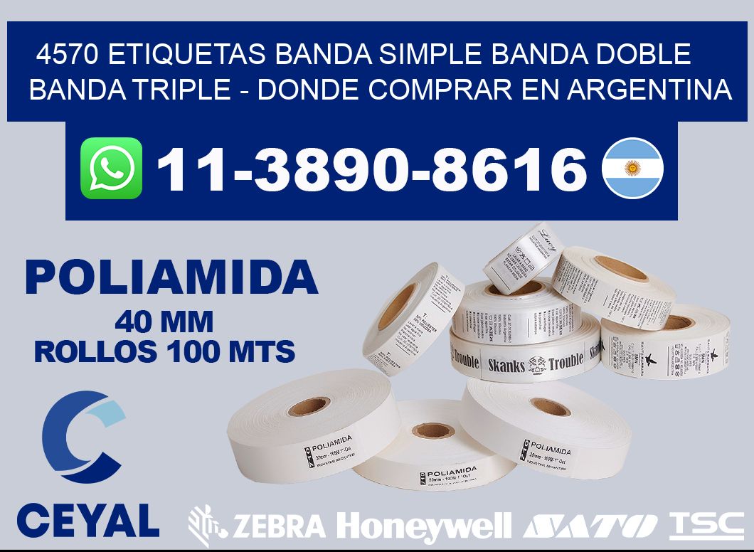 4570 etiquetas banda simple banda doble banda triple - Donde Comprar en Argentina