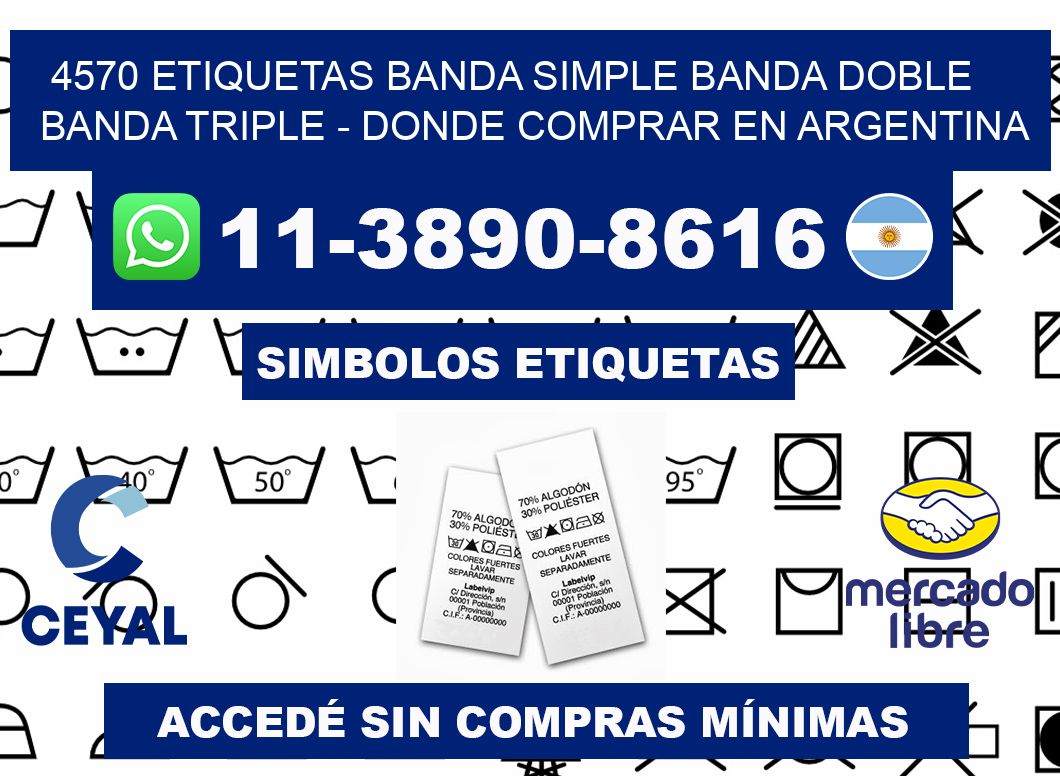 4570 etiquetas banda simple banda doble banda triple - Donde Comprar en Argentina