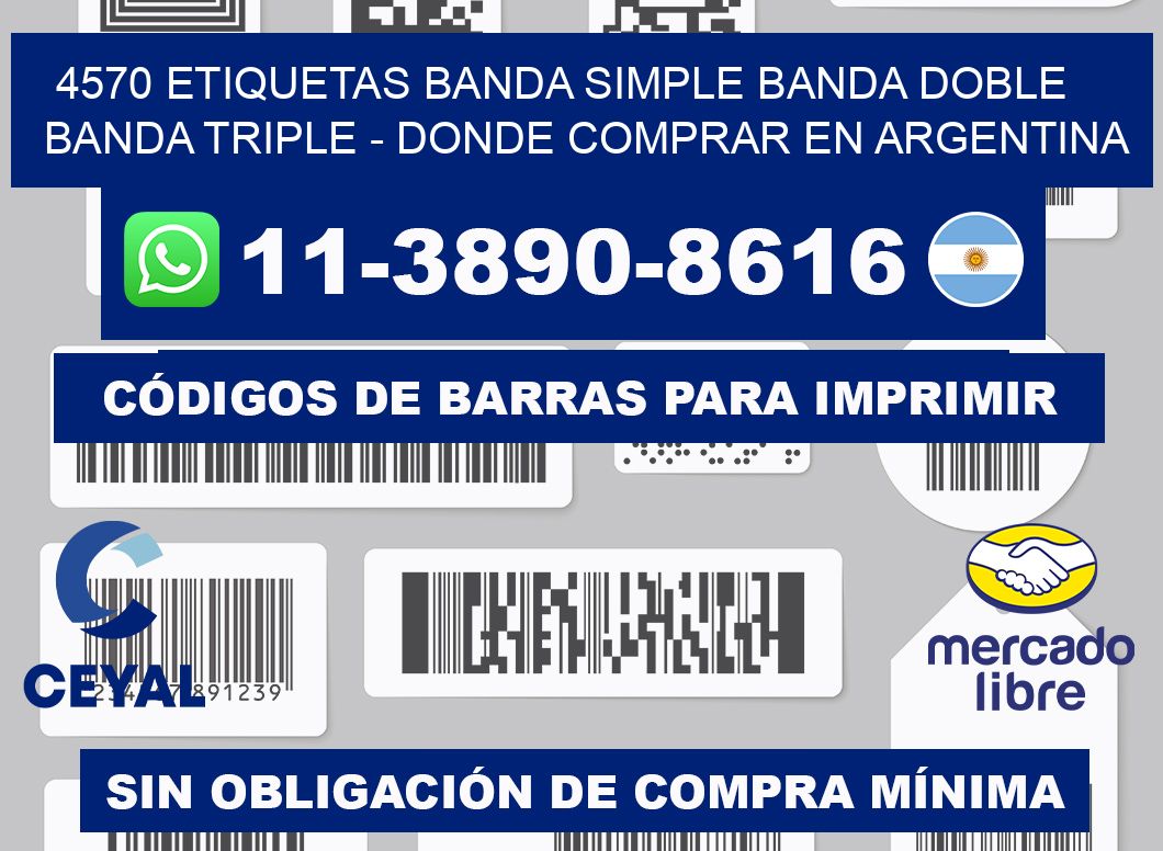 4570 etiquetas banda simple banda doble banda triple - Donde Comprar en Argentina