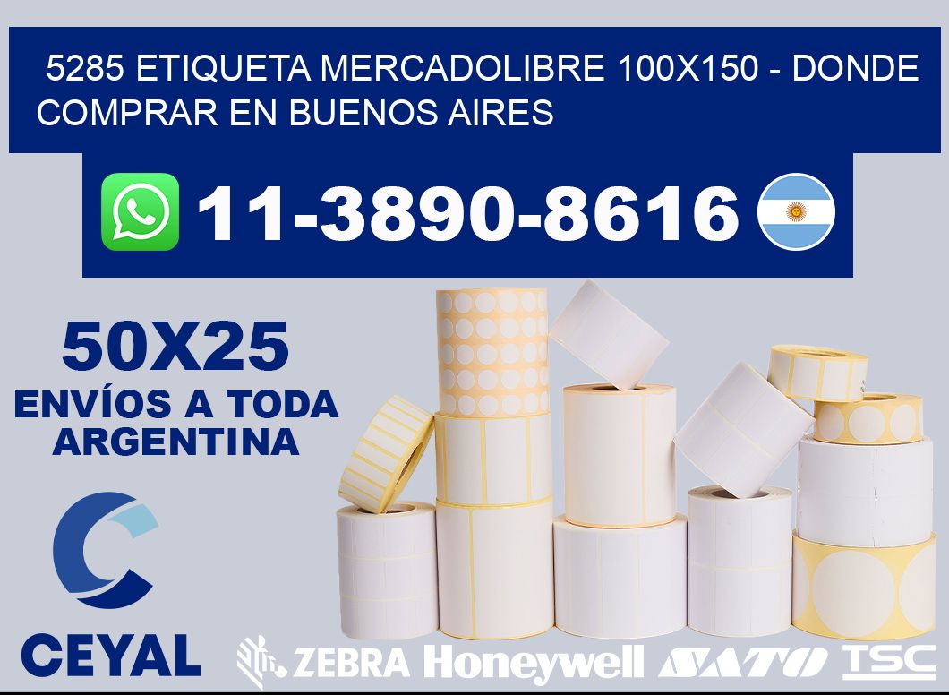 5285 etiqueta MercadoLibre 100x150 - Donde Comprar en Buenos Aires