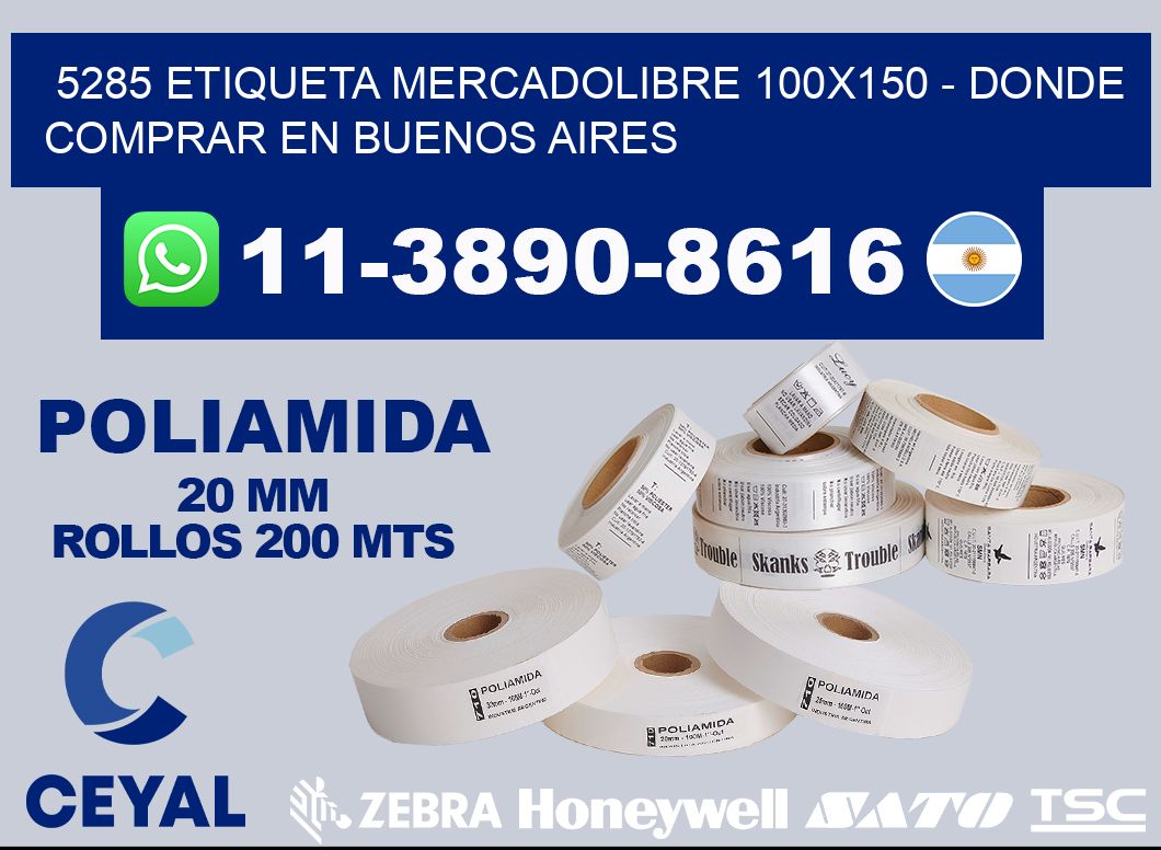 5285 etiqueta MercadoLibre 100x150 - Donde Comprar en Buenos Aires