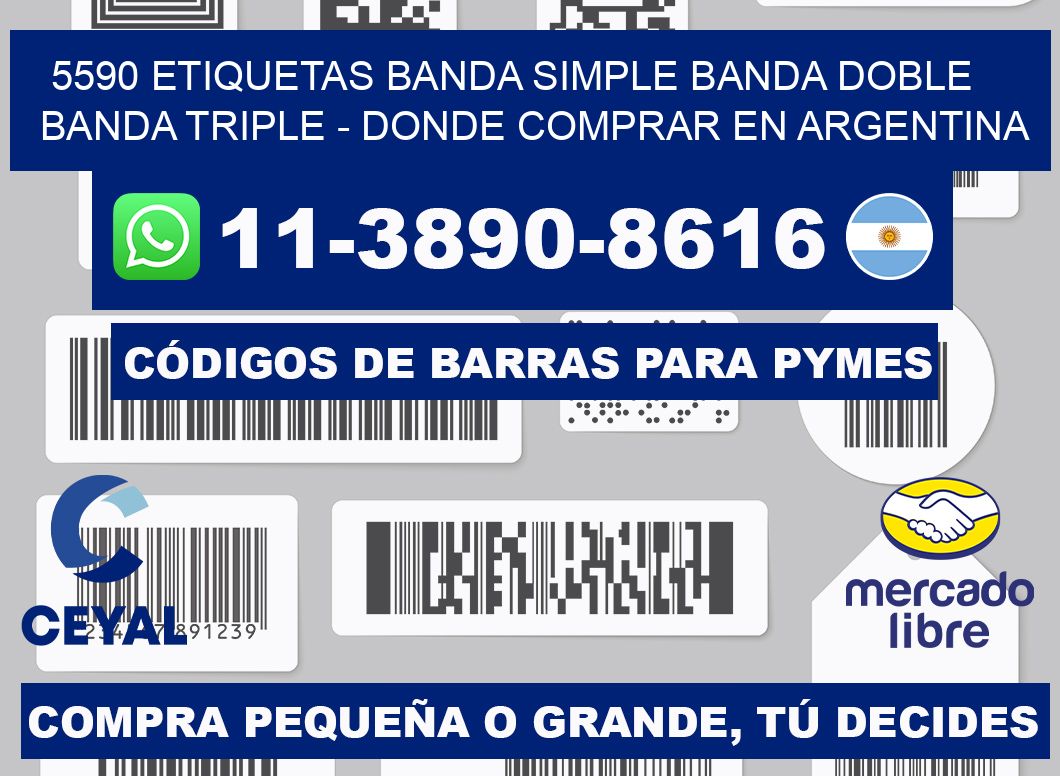 5590 etiquetas banda simple banda doble banda triple - Donde Comprar en Argentina