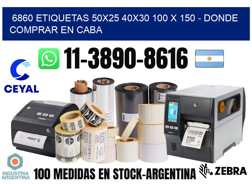 6860 etiquetas 50x25 40x30 100 x 150 - Donde Comprar en Caba