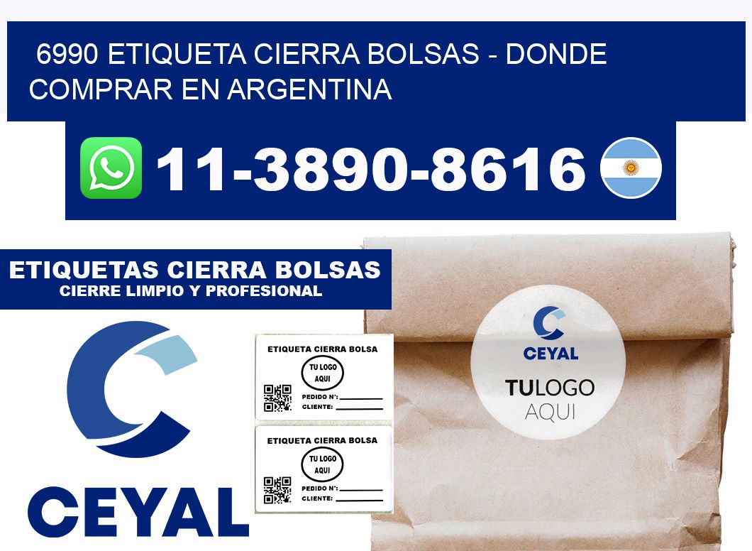 6990 etiqueta Cierra Bolsas - Donde Comprar en Argentina