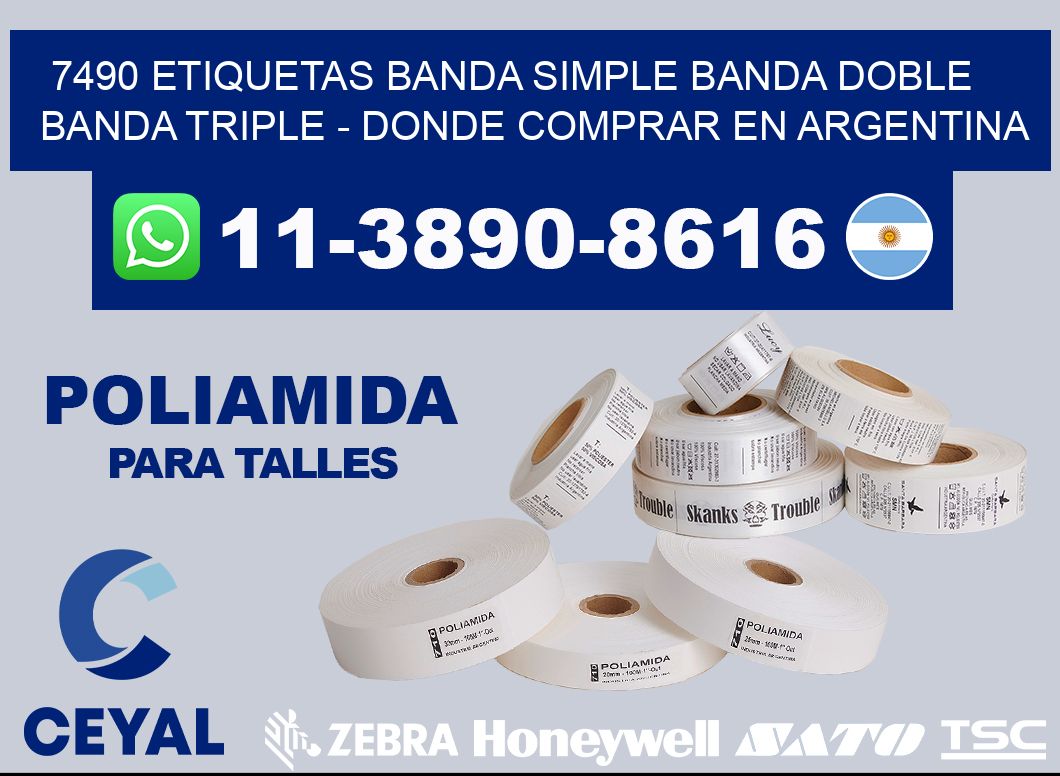 7490 etiquetas banda simple banda doble banda triple - Donde Comprar en Argentina