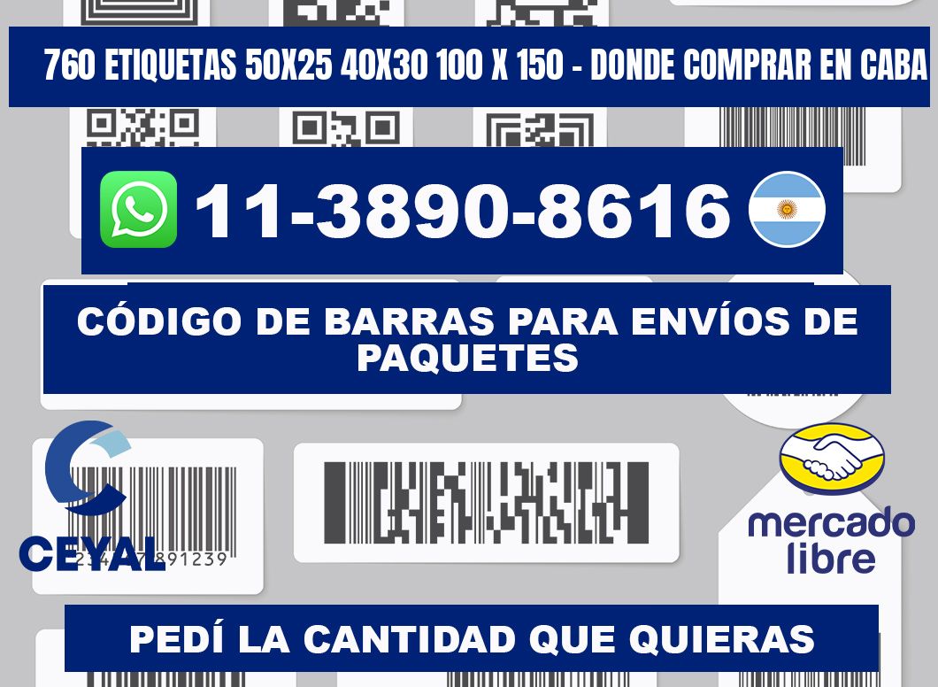 760 etiquetas 50x25 40x30 100 x 150 - Donde Comprar en Caba
