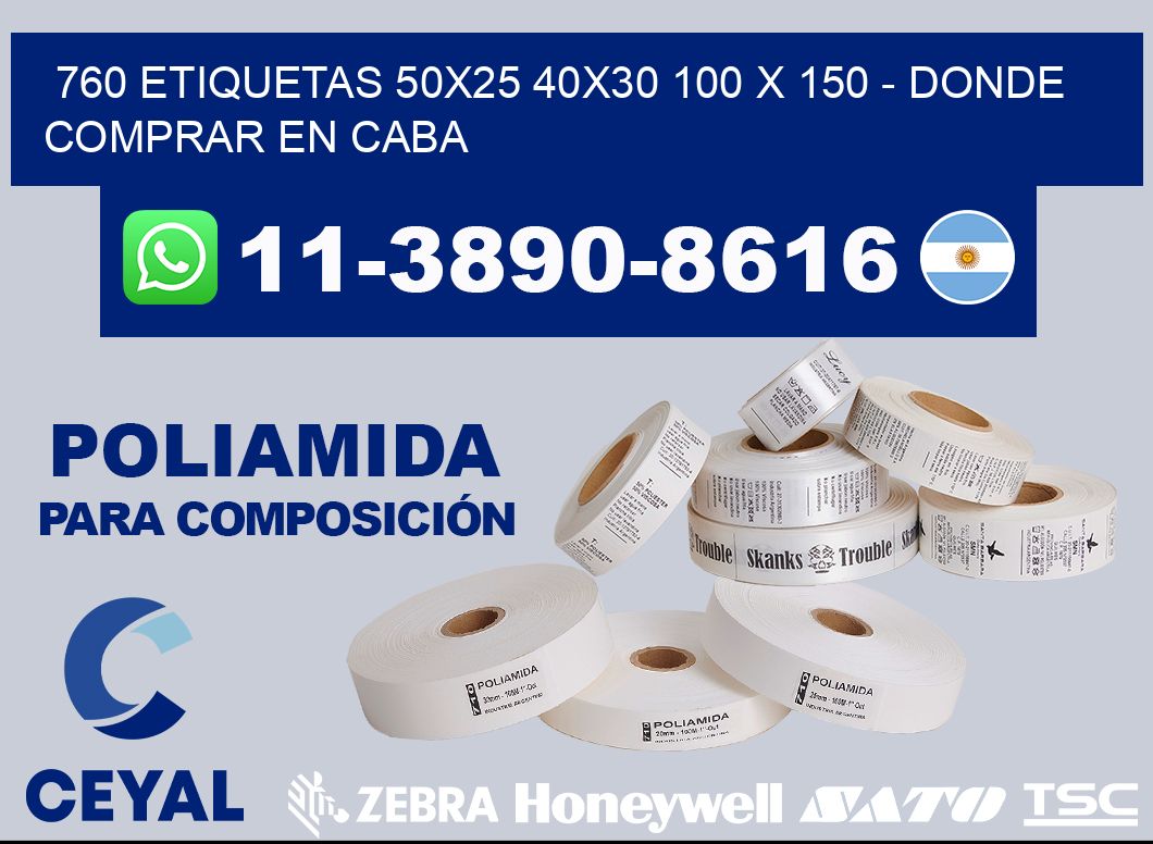 760 etiquetas 50x25 40x30 100 x 150 - Donde Comprar en Caba
