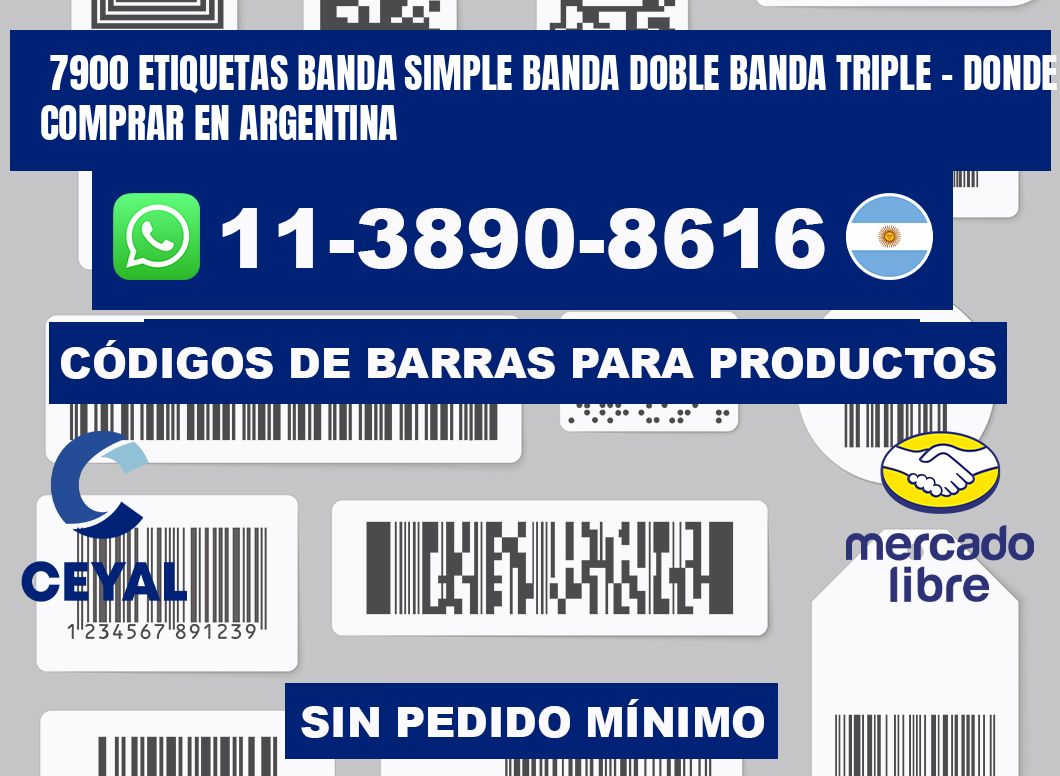 7900 etiquetas banda simple banda doble banda triple - Donde Comprar en Argentina