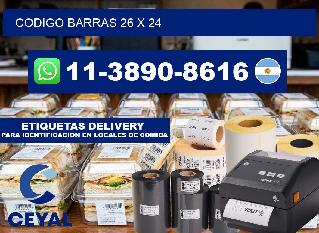 Codigo barras 26 x 24