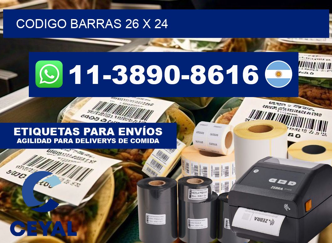 Codigo barras 26 x 24