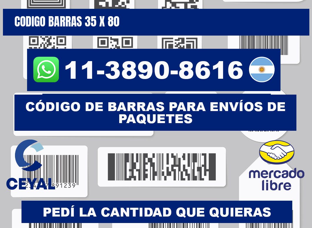 Codigo barras 35 x 80