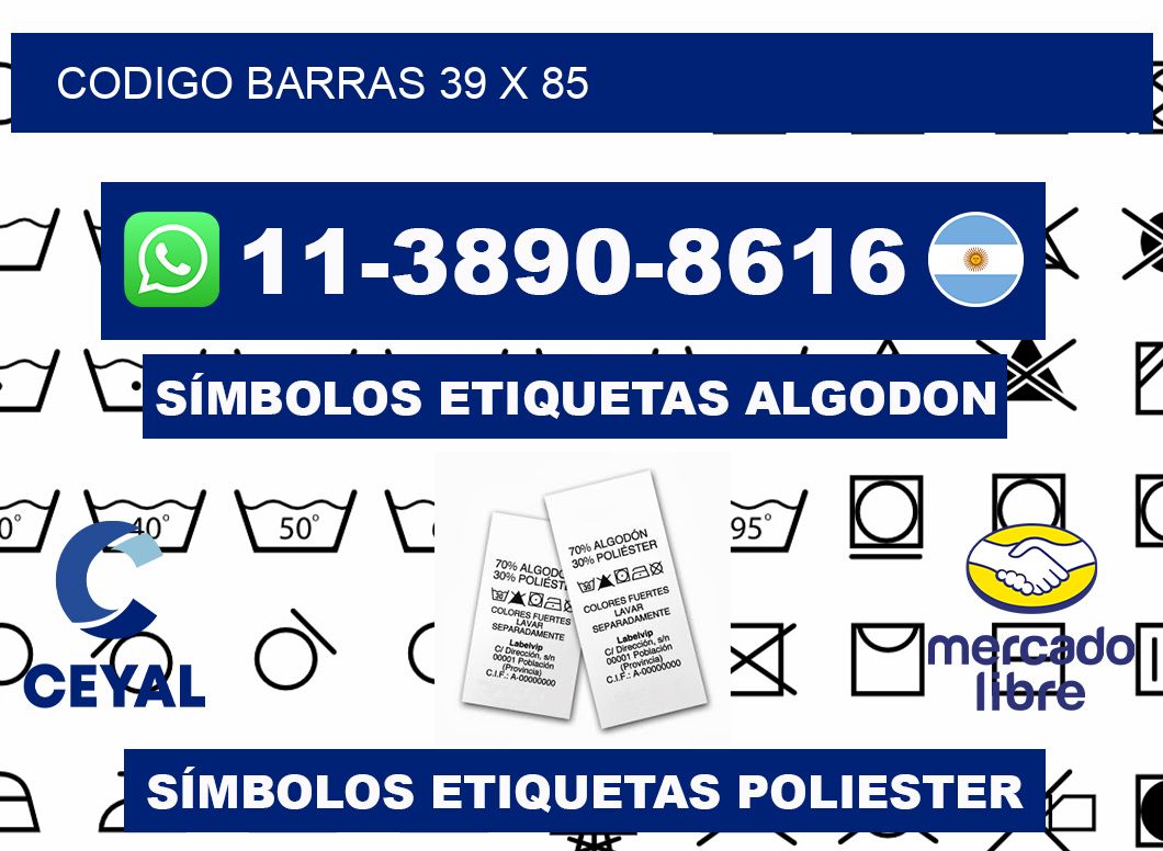Codigo barras 39 x 85