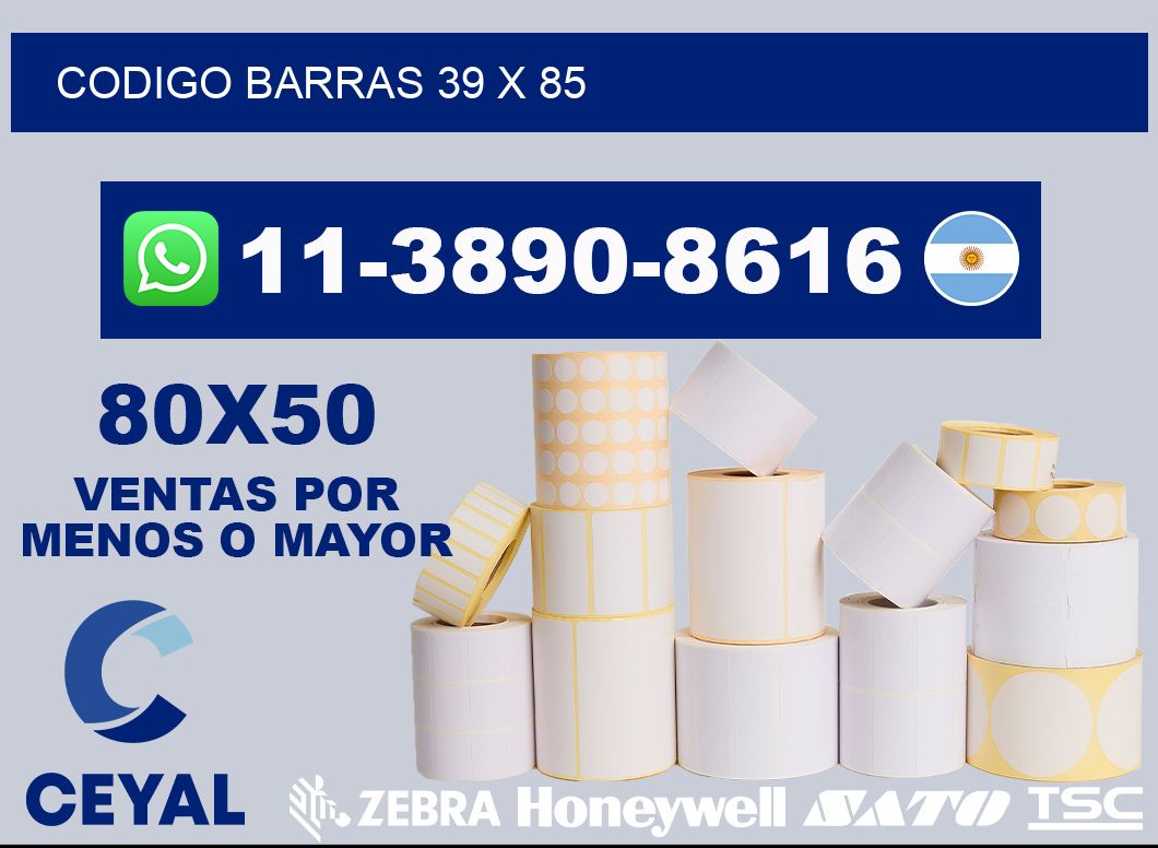 Codigo barras 39 x 85