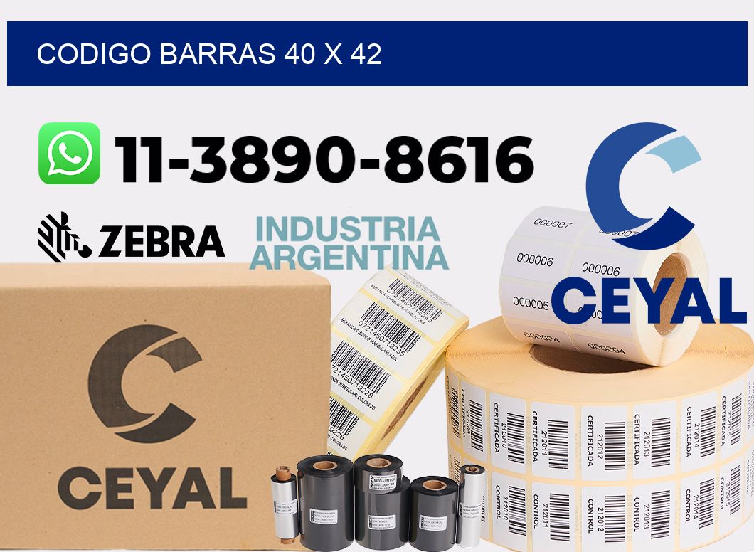Codigo barras 40 x 42
