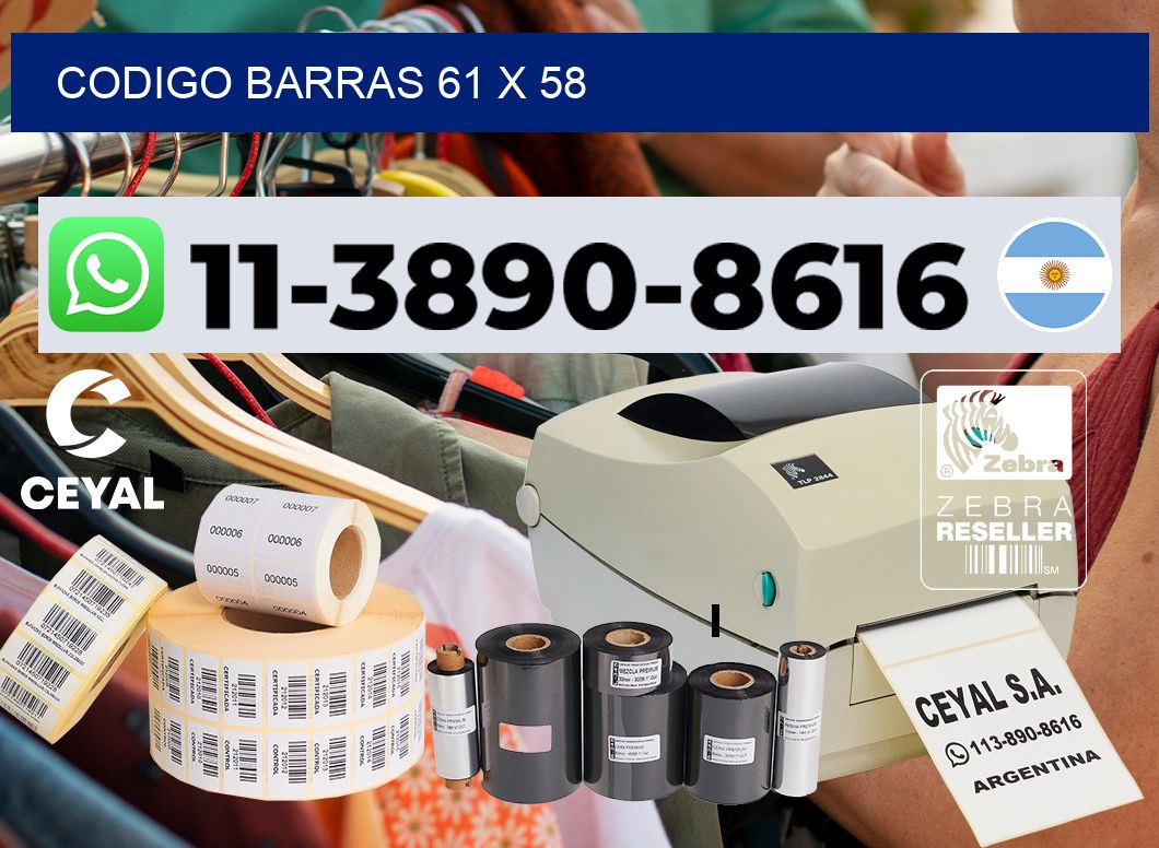 Codigo barras 61 x 58