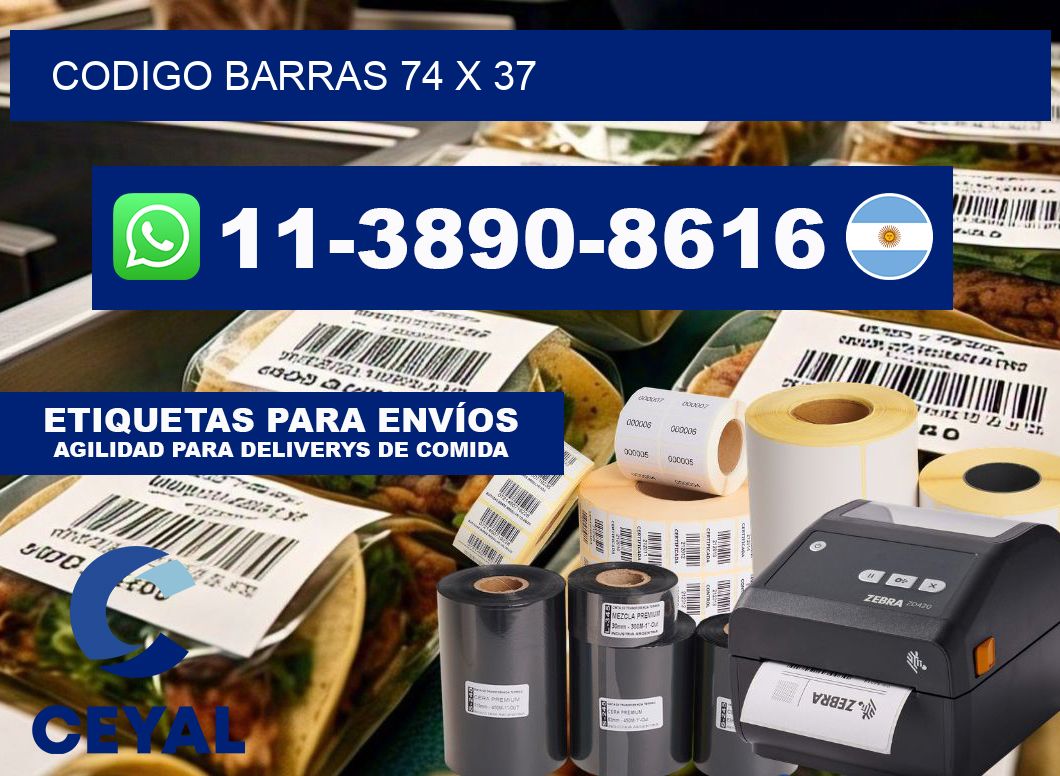 Codigo barras 74 x 37