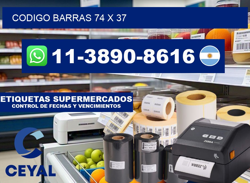 Codigo barras 74 x 37
